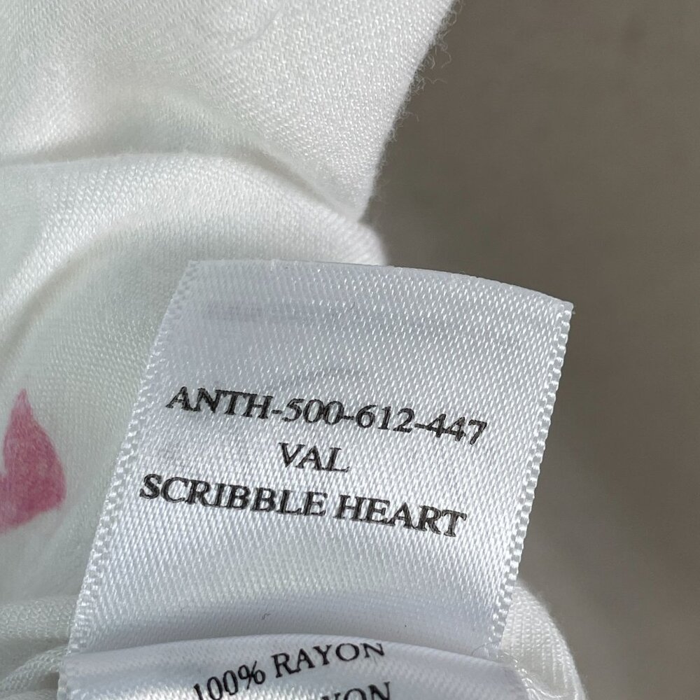 Rails Womens Medium Val Scribble Heart White Butt… - image 5